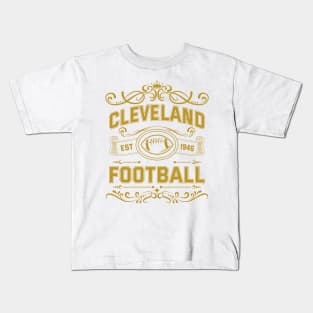 Vintage Cleveland Football Kids T-Shirt